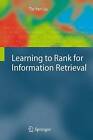 Learning to Rank for Information Retrieval - 9783642441240