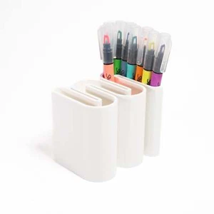 Pen and Pencil Organizer Makeup Brush Holder | White | Made in USA by Quetzal - Picture 1 of 9