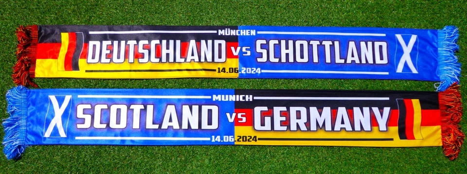 Deutschland Schottland Schal Druckschal BRD Germany Fan Scarf EM NEU Scotland - Bild 1 von 1