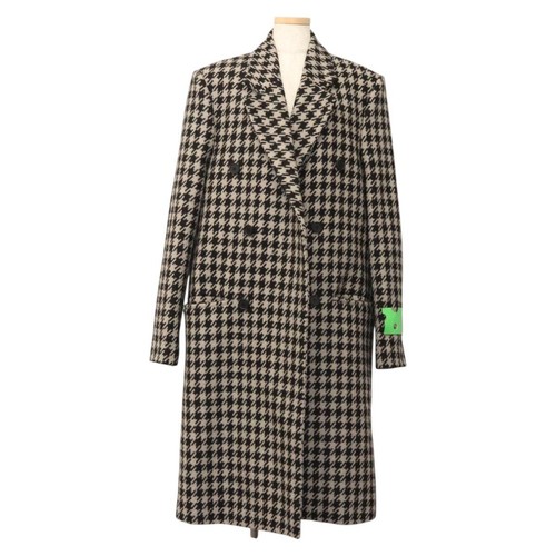 Cappotto Chester Off White modello sfalsato giacca lana nero originale ym005M