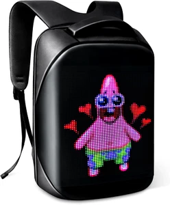 Mochila para Laptop con Pantalla LED, Mochila de Moda Hágalo Usted Mismo, Impermeable Viaje al Hombro - Imagen 1 de 7