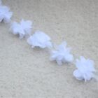 Chiffon Cluster Flowers 2Yards 3D Applique Lace Dress Decoration Lace Fabric