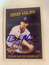 Derek Molina 2019 Signed Cedar Rapids Kernels Team Card Got In Person