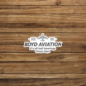 Boyd Aviation - Pegatina vintage para entusiastas del avión - Todo es rodamientos de bolas el - Imagen 1 de 1