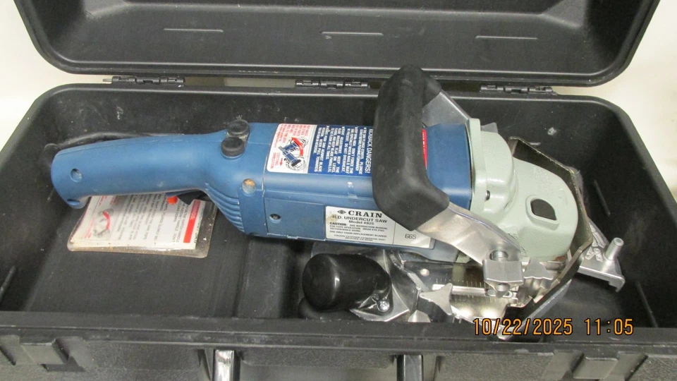 Crain no. 825 heavy duty hd undercut saw w/ case see video of operation - Image 1 of 4
