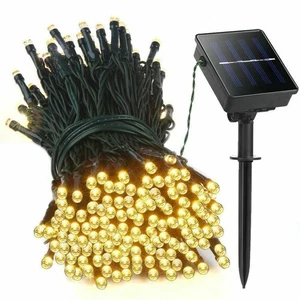 50M 500 LED Solar String Lights Outdoor Garden Party Xmas Fairy Wedding Lamp - Picture 1 of 14