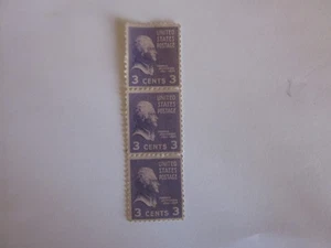 1801-1809 Three Mint Used Thomas Jefferson 3 cent stamps - Picture 1 of 2