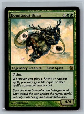 Magic MTG Saviors of Kamigawa Bounteous Kirin #123/165 Foil TCG CCG - Image 1 of 2