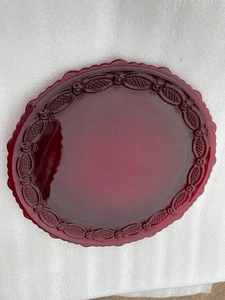 Avon Cape Cod 1876 Rubinrot 2er Set Speiseteller 10 3/4" Vintage - Bild 1 von 2