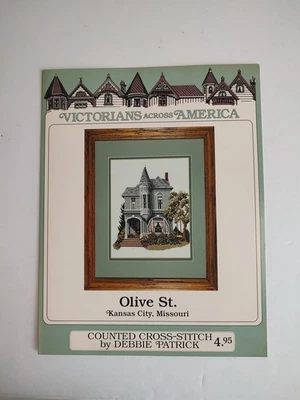 Debbie Patrick Cross Stitch Pattern Victorian House “ Olive St” Missouri - Image 1 of 3
