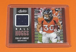 2020 Absolute Phillip Lindsay BALL HOGGS JERSEY RELIC Broncos/Dolphins #12 🔥 - Picture 1 of 2