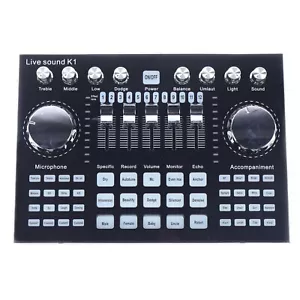 Digital USB Bluetooth Live Sound Card Audio DJ Mixer Mixing Console Amplifier - Picture 1 of 11