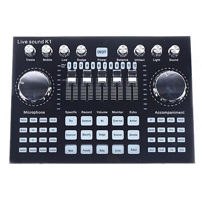 HiFi Live Sound Card Multiple Effects Mixer Board Streaming Audio Voice Changer • 49.40€