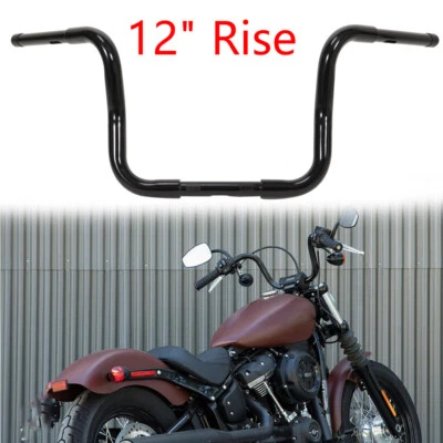 Manillar colgante Ape de 12" de elevación 1 1/4" apto para Harley Sportster 883 1200 FXST FLST Foto 1 de 4
