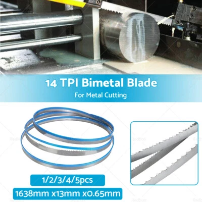 FOR METAL CUTTING BI METAL BIMETAL BAND SAW BANDSAW BLADE 1638mm x13mm x 14 TPI - image 1 of 4
