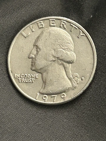 1979 Washington Quarter Error Filled D Mint Mark Cover