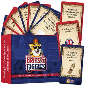 Brits & Giggles Funny British Card Games for Adults Friends Party Game Night Fun - Picture 1 of 7