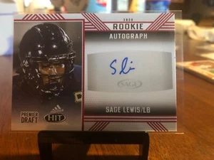 SAGE LEWIS 2020 SAGE Premier Draft Low RED AUTOGRAPH auto FIU - Picture 1 of 1