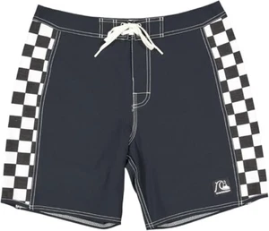 Quiksilver Original Arch 18" Boardshorts Black New 38 CHECKERBOARD SURF SHORTS - Picture 1 of 7
