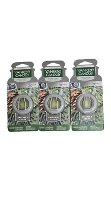 3 Yankee Candle Smart Scent Vent Clip Freshener & Air Freshener - Balsam & Cedar