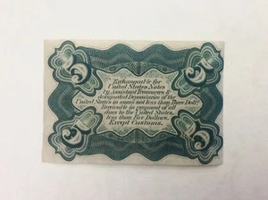 ~ US FRACTIONAL CURRENCY SPECIMEN 5 CENTS - THIRD ISSUE FR 1238 SP GREEN REVERSE - Picture 1 of 2