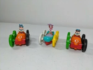 Vintage 1990 McDonalds Happy Meal Tiny Toons Looney Flip Cars Lot Of 3 - Picture 1 of 5