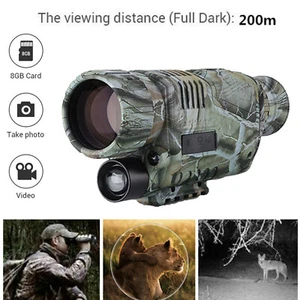 IR Night Vision Rifle Scope Video Record Hunting Tool Optical Sight Camera 5x40 - Picture 1 of 11