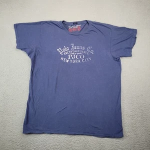 Polo Jeans Company Shirt Uomo 2Xl Blu Slim Fit Stampa Grafica T-shirt - Foto 1 di 9