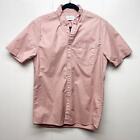 Topman Button Front Short Sleeve Men's Blush Pink Shirt Size Medium 