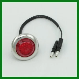 Maxxima Marker Clearance 6 LED light 1-1/4" Red with stainless Chrome Bezel - Picture 1 of 2