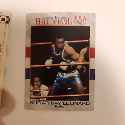 1991 Impel USA Olympic Hall Of Fame Trading Card Number 29 Sugar Ray Leonard - Image 1 of 2