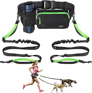 Hands Free Hundeleine 2 Hunde, verstellbare Taillenleine für Hundespaziergänge mit Dual... - Bild 1 von 10