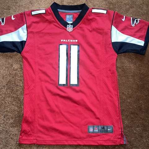 New NO TAGS Big KIDS NFL Atlanta Falcons Julio Jones YOUTH Jersey Sz M MSRP $75 Cover