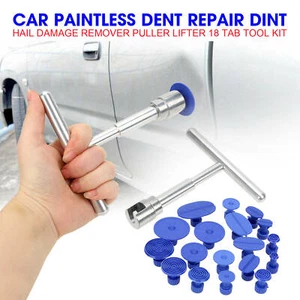 Car Paintless Dent Repair Dint Hail Damage Remover Puller Lifter 18Tab Tool Kit - Picture 1 of 7