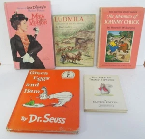 LOT OF 5 Vintage Classic Children's Books, Dr. Seuss, Beatrix Potter, Burgess + - Picture 1 of 3