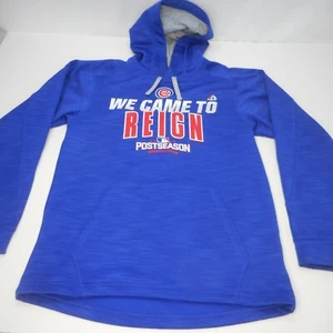 Majestic MLB Chicago Cubs 2016 We Came To Reign Postseason Hoodie Size S/CH/P - Picture 1 of 4