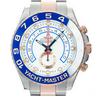 Rolex Yacht Master Ii 116681 Blue Hands Stainless Steel 18k Rose Gold Box/paper
