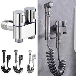 Handheld Bidet Spray Gun Portable High Pressure Bidet Spray Gun Set Bathroom - Picture 1 of 17