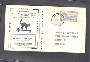 Bahamas Cat Cay cachet cover to US - Picture 1 of 2