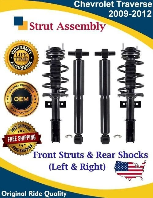 Puntales delanteros y amortiguadores traseros originales para Chevrolet Traverse 2009-2012 garantía de por vida Foto 1 de 4
