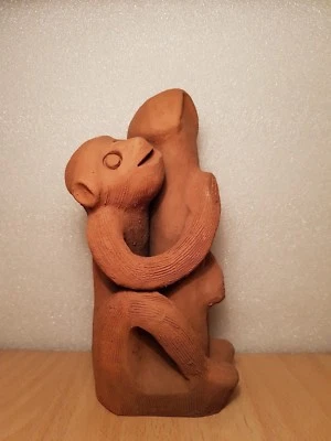 Vintage Japan Made Leaf Monkey Clay figurine (15cm) - Image 1 of 4