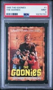 1985 TOPPS THE GOONIES MOVIE TITLE CARD #1 PSA 9, POP 1, NONE HIGHER - Picture 1 of 2