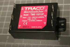 DC Switching Power Supply TRACO TMS 15212F Input 115-230VAC Output .+-12V 0.65A - Picture 1 of 1