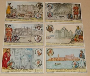 STAATSGEVANGENISSEN en hun BEROEMDE GASTEN : Série 6 Chromos LIEBIG en flamand  - Picture 1 of 2