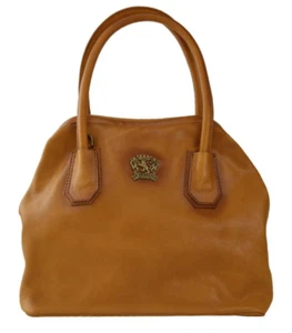 NUEVO CON ETIQUETAS BOLSO DE BOLSO PRATESI FIRENZE HECHO EN ITALIA CUERO BOCCACCIO COÑAC - Imagen 1 de 10