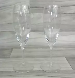 SPIEGELAU CRYSTAL CHAMPAGNE FLUTE GLASSES 8-5/8" TALL SET OF 2 - Picture 1 of 3