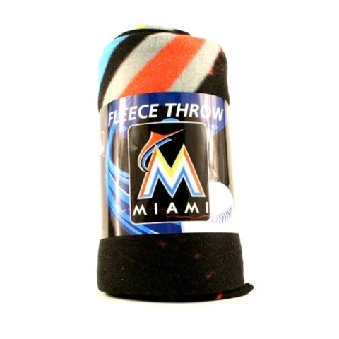 Miami Marlins MLB Northwest Fleece Throw Cover