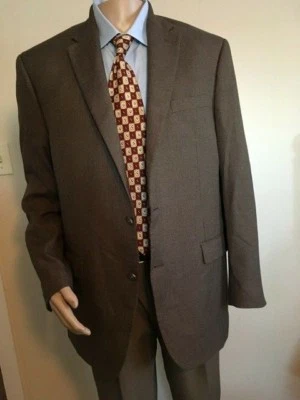 Chap's Men's Sport Coat Blazer Brown multi two button 44L - Image 1 of 4