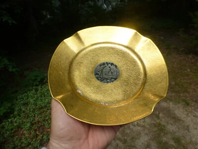 Moneda de 24 quilates de oro y platino Medallón Placa de 7 1/2" PA Arzberg Baviera Años 30 Foto 1 de 4