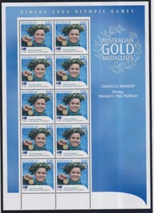 Australia 2004 Como Nuevo MNH Buceo Mujeres 10m Medallistas de Oro Juegos Olímpicos de Atenas - Imagen 1 de 1